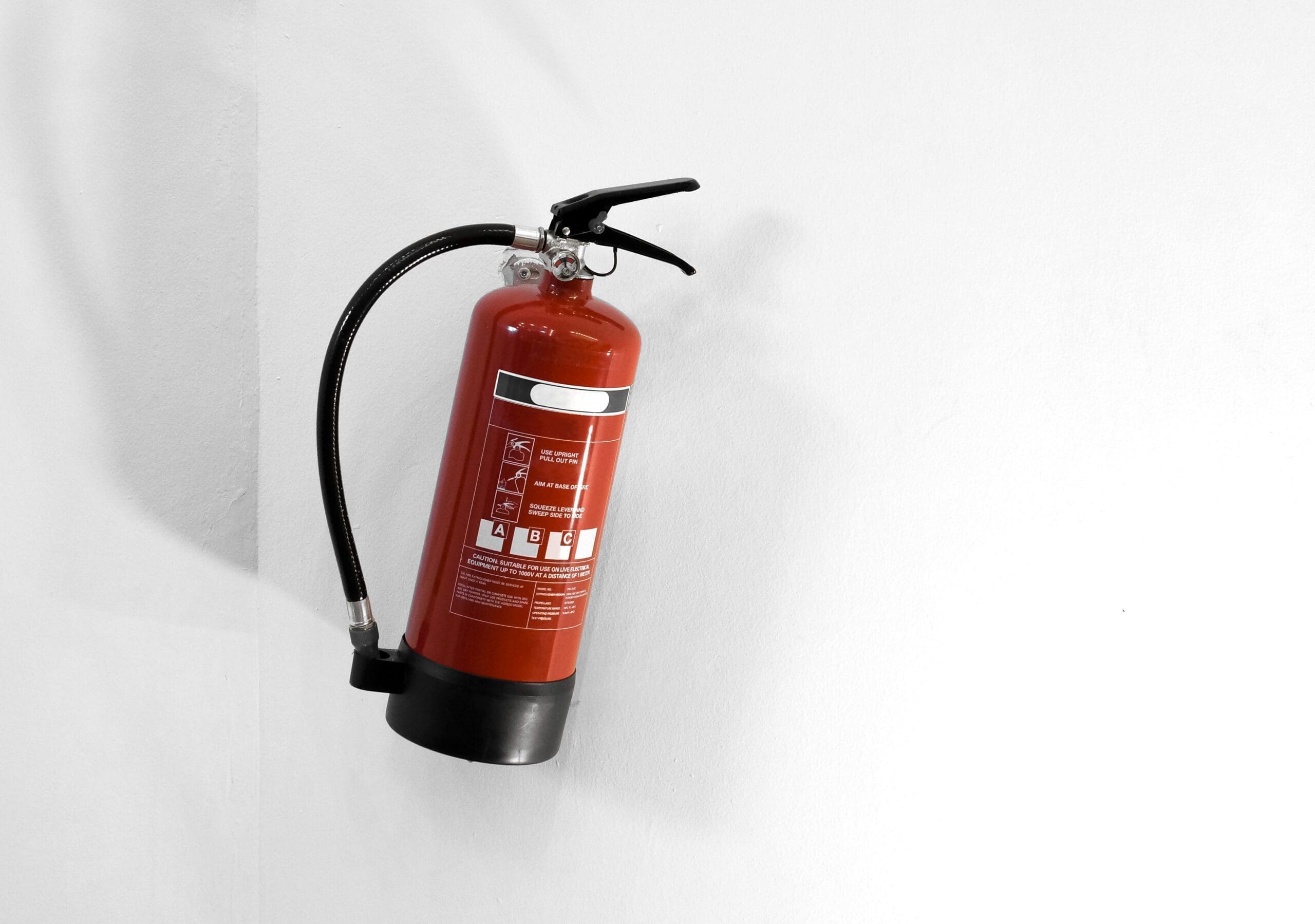 Red fire extinguisher